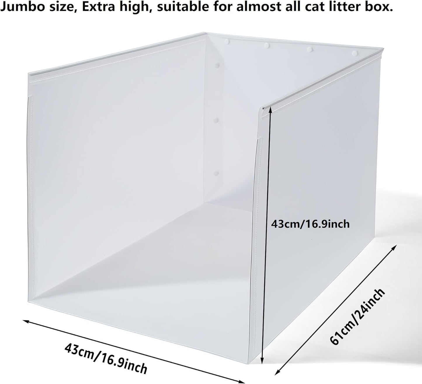WOWSSPET 1Pc Large Cat Litter Box Enclosure, Pee Shields High Side Litter Box Enclosure, Cat Litter Box Splash Guard, Cat Box Enclosure with Shield