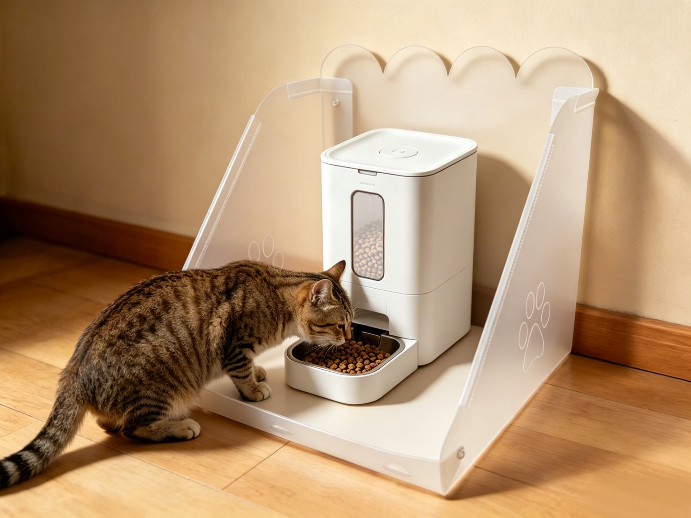 Cat in WOWSSPET water station setup